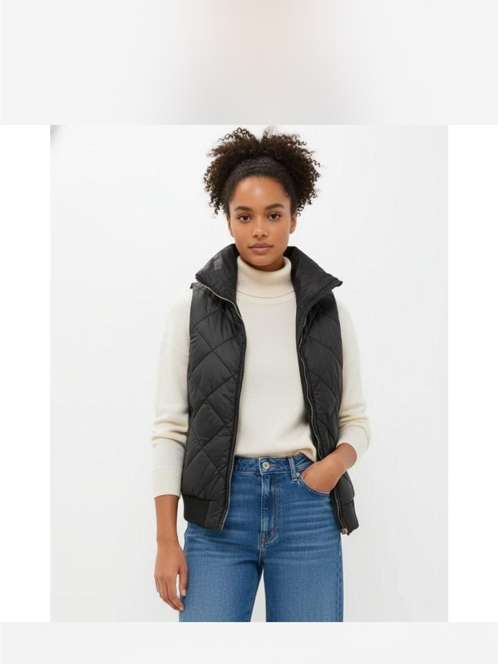 Tuckernuck Black Quilted High-Collar Puffer Vest